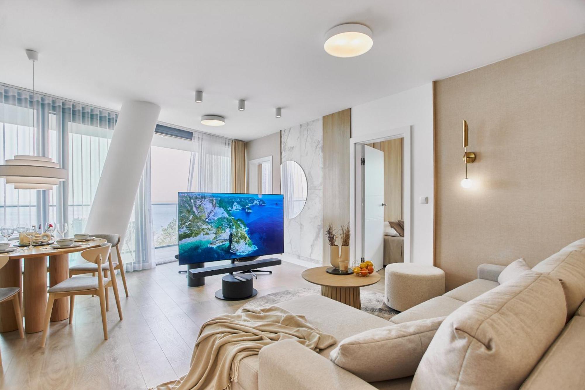 Wave Beachfront Family Apartment Мендзиздрое Екстериор снимка
